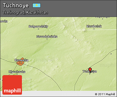 Physical 3D Map of Tuchnoye