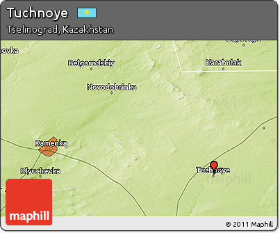 Physical 3D Map of Tuchnoye