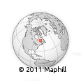 Outline Map of the Area around 52° 30' 23" N, 68° 46' 30" W, rectangular outline