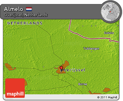 Physical 3D Map of Almelo