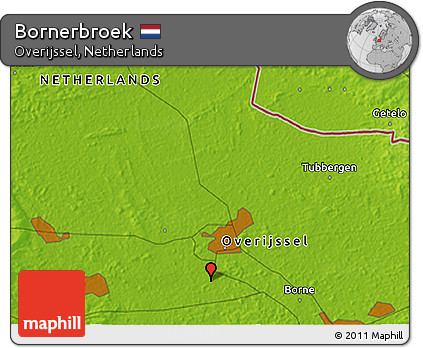 Physical 3D Map of Bornerbroek