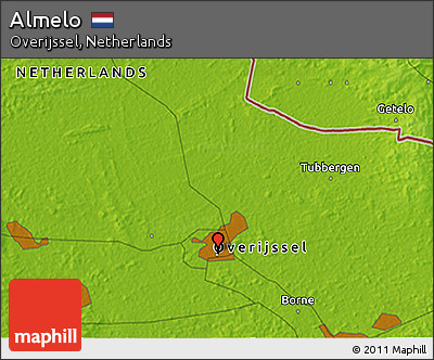 Physical 3D Map of Almelo