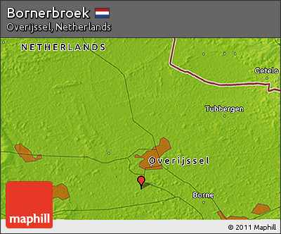 Physical 3D Map of Bornerbroek