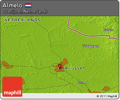 Physical 3D Map of Almelo
