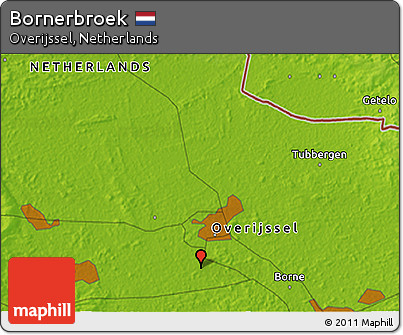 Physical 3D Map of Bornerbroek