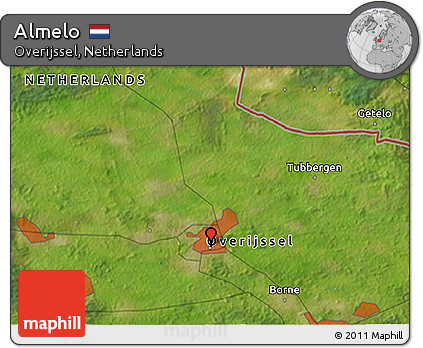Satellite 3D Map of Almelo