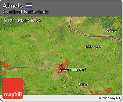 Satellite 3D Map of Almelo