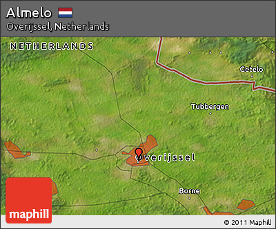 Satellite 3D Map of Almelo