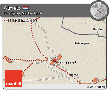 Shaded Relief 3D Map of Almelo