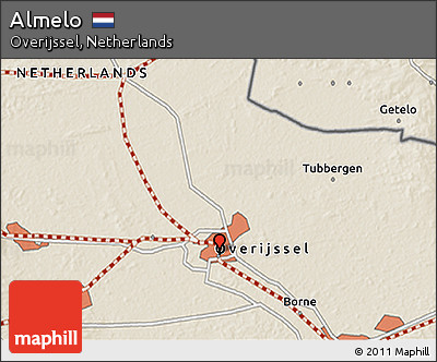 Shaded Relief 3D Map of Almelo