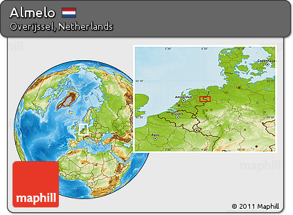 Physical Location Map of Almelo