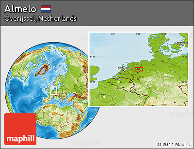 Physical Location Map of Almelo