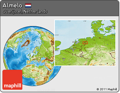 Physical Location Map of Almelo