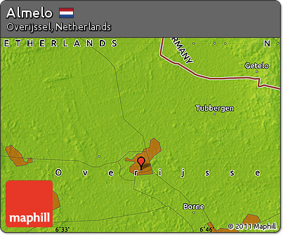 Physical Map of Almelo