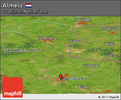 Satellite Panoramic Map of Almelo