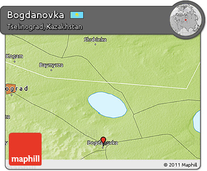 Physical 3D Map of Bogdanovka