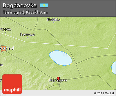 Physical 3D Map of Bogdanovka