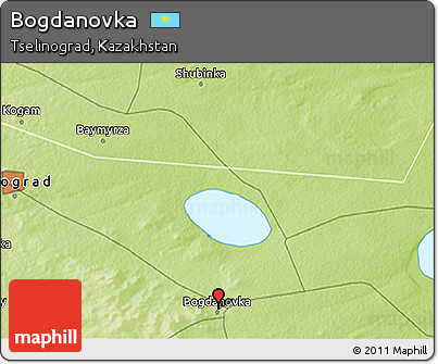Physical 3D Map of Bogdanovka