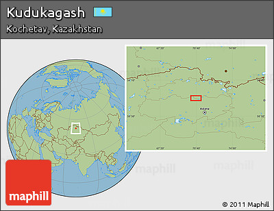 Savanna Style Location Map of Kudukagash