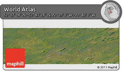 Satellite Panoramic Map of the Area around 52° 30' 23" N, 72° 10' 30" W