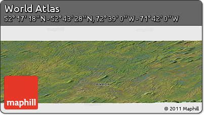 Satellite Panoramic Map of the Area around 52° 30' 23" N, 72° 10' 30" W