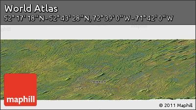 Satellite Panoramic Map of the Area around 52° 30' 23" N, 72° 10' 30" W