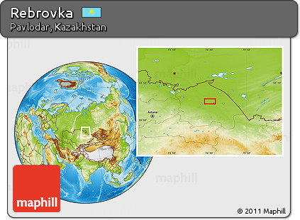 Physical Location Map of Rebrovka