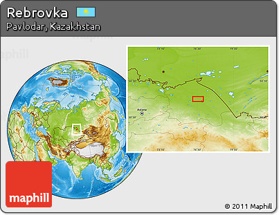 Physical Location Map of Rebrovka
