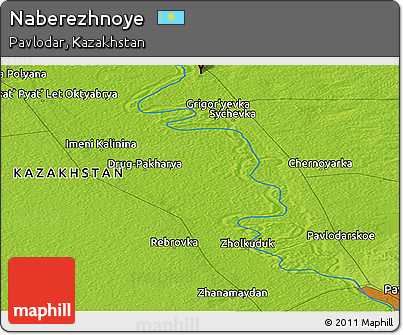 Physical Panoramic Map of Naberezhnoye