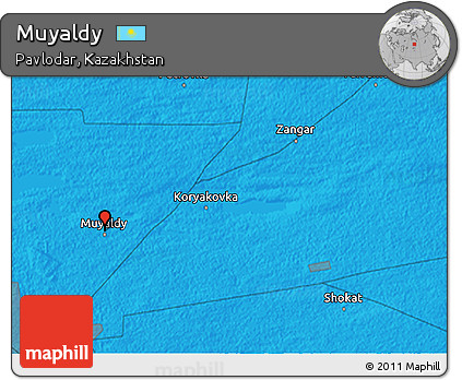 Political 3D Map of Muyaldy