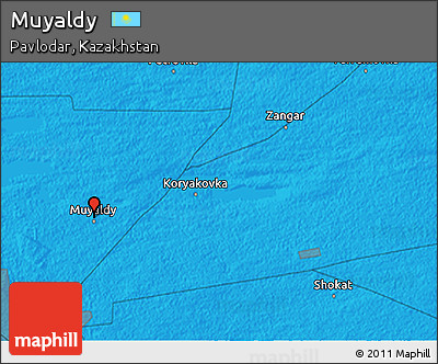 Political 3D Map of Muyaldy