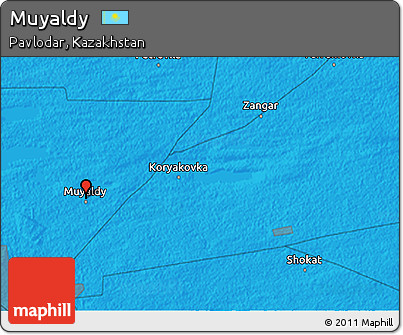 Political 3D Map of Muyaldy
