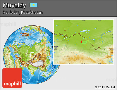 Physical Location Map of Muyaldy