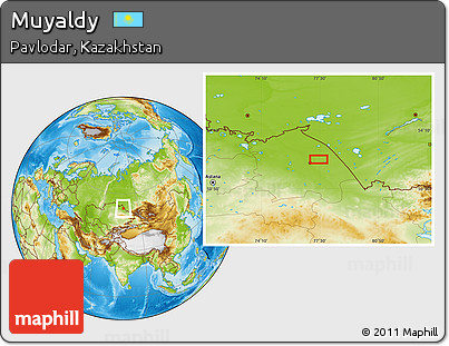 Physical Location Map of Muyaldy