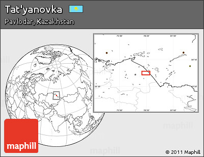 Blank Location Map of Tat'yanovka