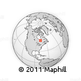 Outline Map of the Area around 52° 30' 23" N, 78° 7' 30" W, rectangular outline