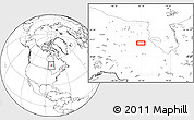 Blank Location Map of the area around 52° 30' 23" N, 83° 13' 29" W