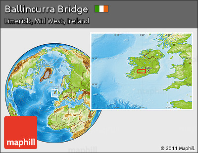 Physical Location Map of Ballincurra Bridge
