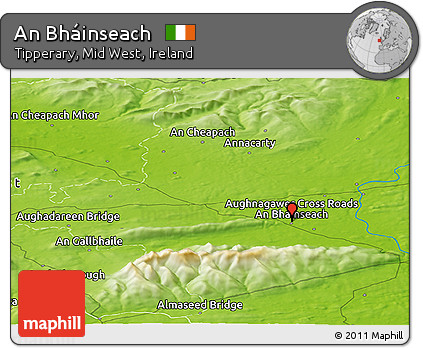 Physical Panoramic Map of An Bháinseach