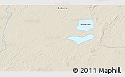 Shaded Relief 3D Map of the area around 52° 30' 23" N, 91° 43' 29" W
