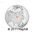Outline Map of the Area around 52° 30' 23" N, 92° 43' 29" E, rectangular outline