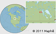 Savanna Style Location Map of the area around 52° 53' 45" N, 101° 4' 29" W