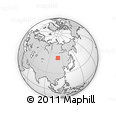Outline Map of the Area around 52° 53' 45" N, 109° 43' 29" E, rectangular outline