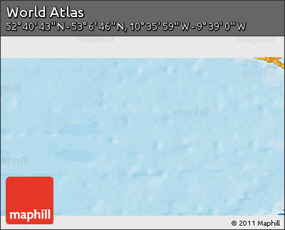 Political 3D Map of the Area around 52° 53' 45" N, 10° 7' 30" W