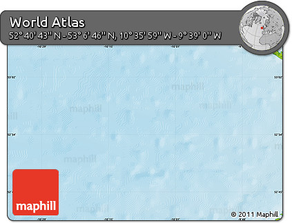 Physical Map of the Area around 52° 53' 45" N, 10° 7' 30" W