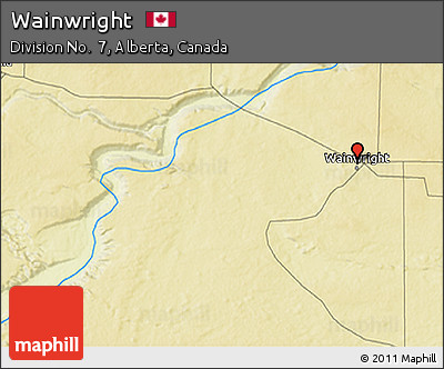 Physical 3D Map of Wainwright