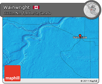 Political 3D Map of Wainwright
