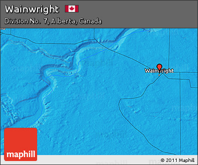 Political 3D Map of Wainwright