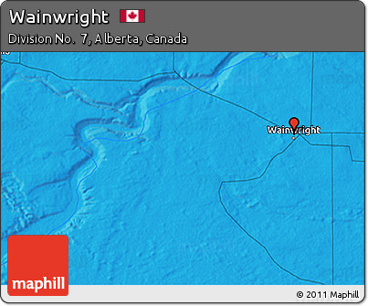 Political 3D Map of Wainwright