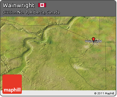 Satellite 3D Map of Wainwright